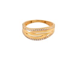 anillo oro 18k con circonita 