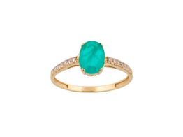anillo oro 18k con circonita 