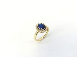 anillo oro 18k con circonita 