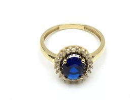 anillo oro 18k con circonita 