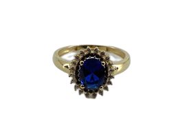 anillo oro 18k con circonita 