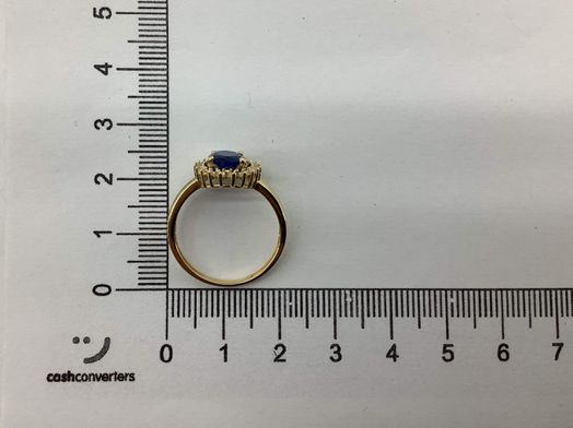 anillo oro 18k con circonita 