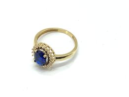 anillo oro 18k con circonita 