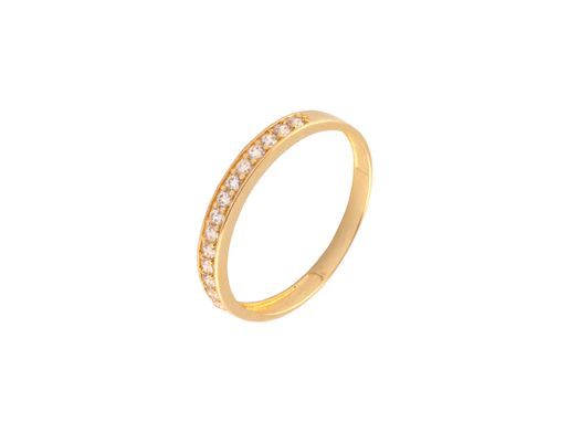 anillo oro 18k con circonita 