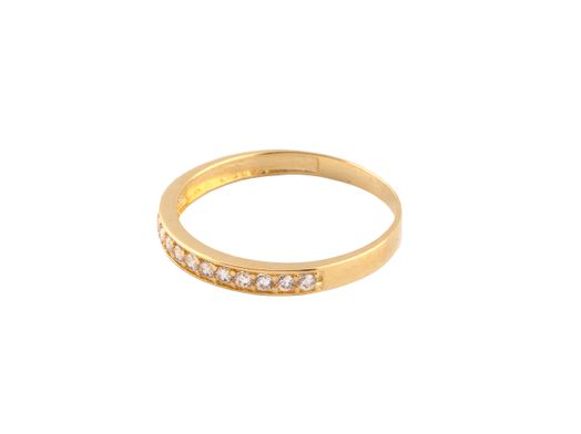 anillo oro 18k con circonita 
