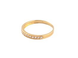 anillo oro 18k con circonita 