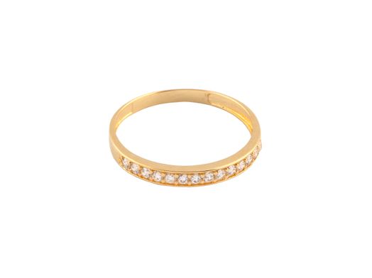 anillo oro 18k con circonita 