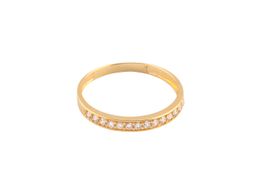 anillo oro 18k con circonita 