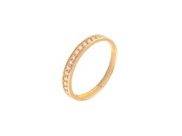 anillo oro 18k con circonita 