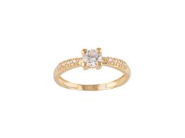 anillo oro 18k con circonita 