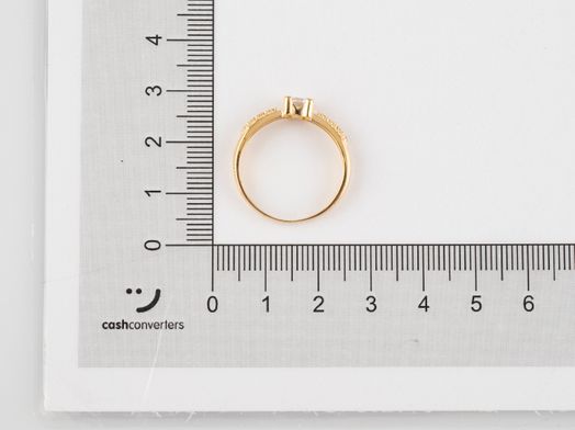 anillo oro 18k con circonita 