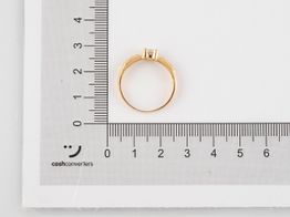 anillo oro 18k con circonita 