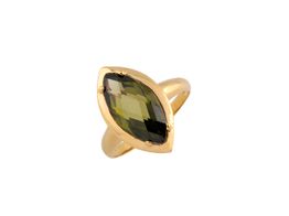 anillo oro 18k con circonita 