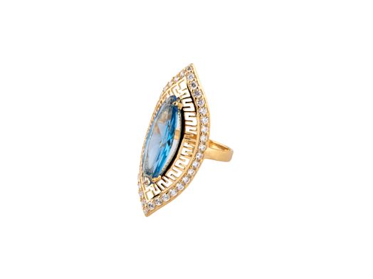 anillo oro 18k con circonita 