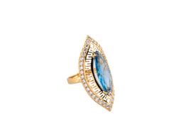 anillo oro 18k con circonita 