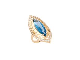 anillo oro 18k con circonita 