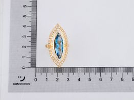 anillo oro 18k con circonita 