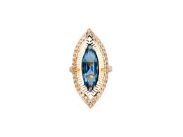 anillo oro 18k con circonita 