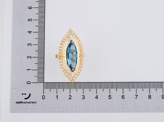 anillo oro 18k con circonita 