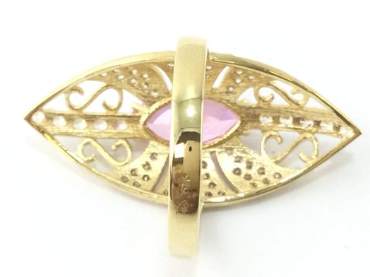 anillo oro 18k con circonita 