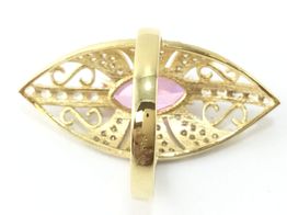 anillo oro 18k con circonita 