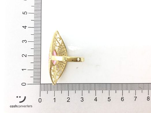 anillo oro 18k con circonita 