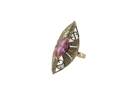 anillo oro 18k con circonita 