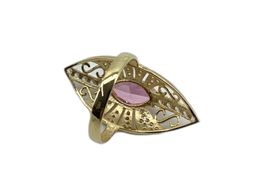 anillo oro 18k con circonita 