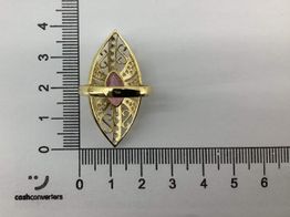 anillo oro 18k con circonita 
