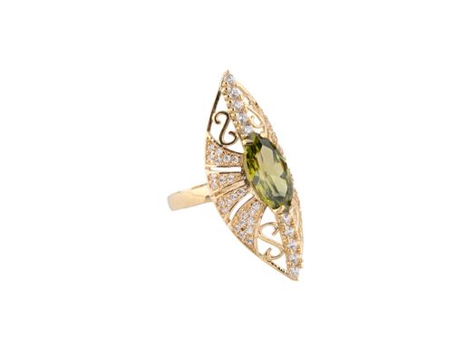 anillo oro 18k con circonita 