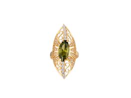 anillo oro 18k con circonita 