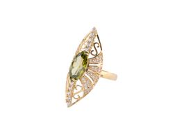 anillo oro 18k con circonita 