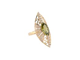 anillo oro 18k con circonita 