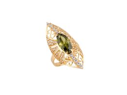anillo oro 18k con circonita 