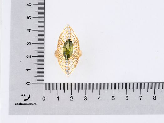 anillo oro 18k con circonita 