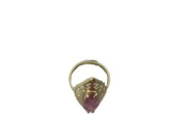 anillo oro 18k con circonita 
