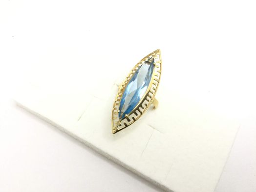 anillo oro 18k con circonita 