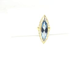 anillo oro 18k con circonita 