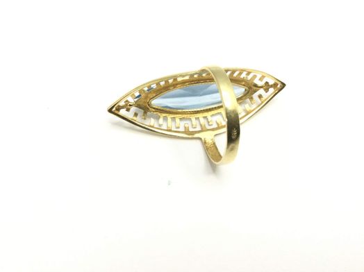 anillo oro 18k con circonita 