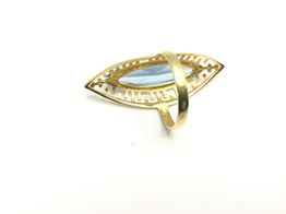 anillo oro 18k con circonita 