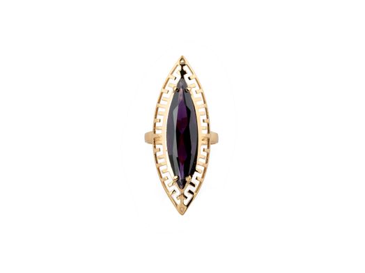 anillo oro 18k con circonita 
