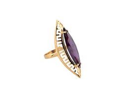 anillo oro 18k con circonita 