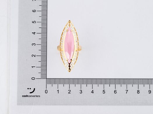 anillo oro 18k con circonita 