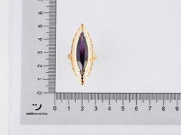 anillo oro 18k con circonita 