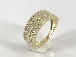 anillo oro 18k con circonita 