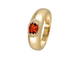 anillo oro 18k con circonita 