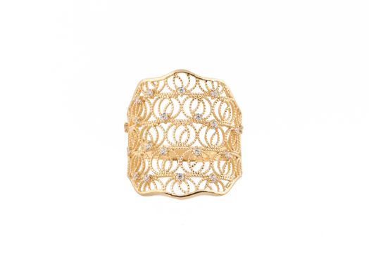 anillo oro 18k con circonita 
