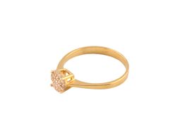 anillo oro 18k con circonita 