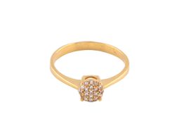 anillo oro 18k con circonita 