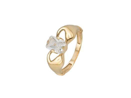 anillo oro 18k con circonita 
